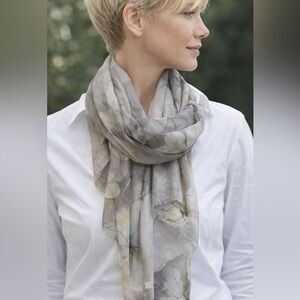 Grey Floral Lightweight Scarf - Women Accessories